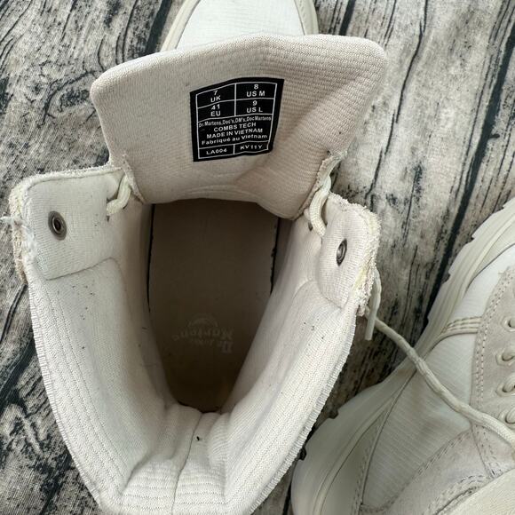 Authentic Dr. Martens Combs Tech II Utility Mens 8 Women’s 9 Off White Boots - Picture 8 of 9